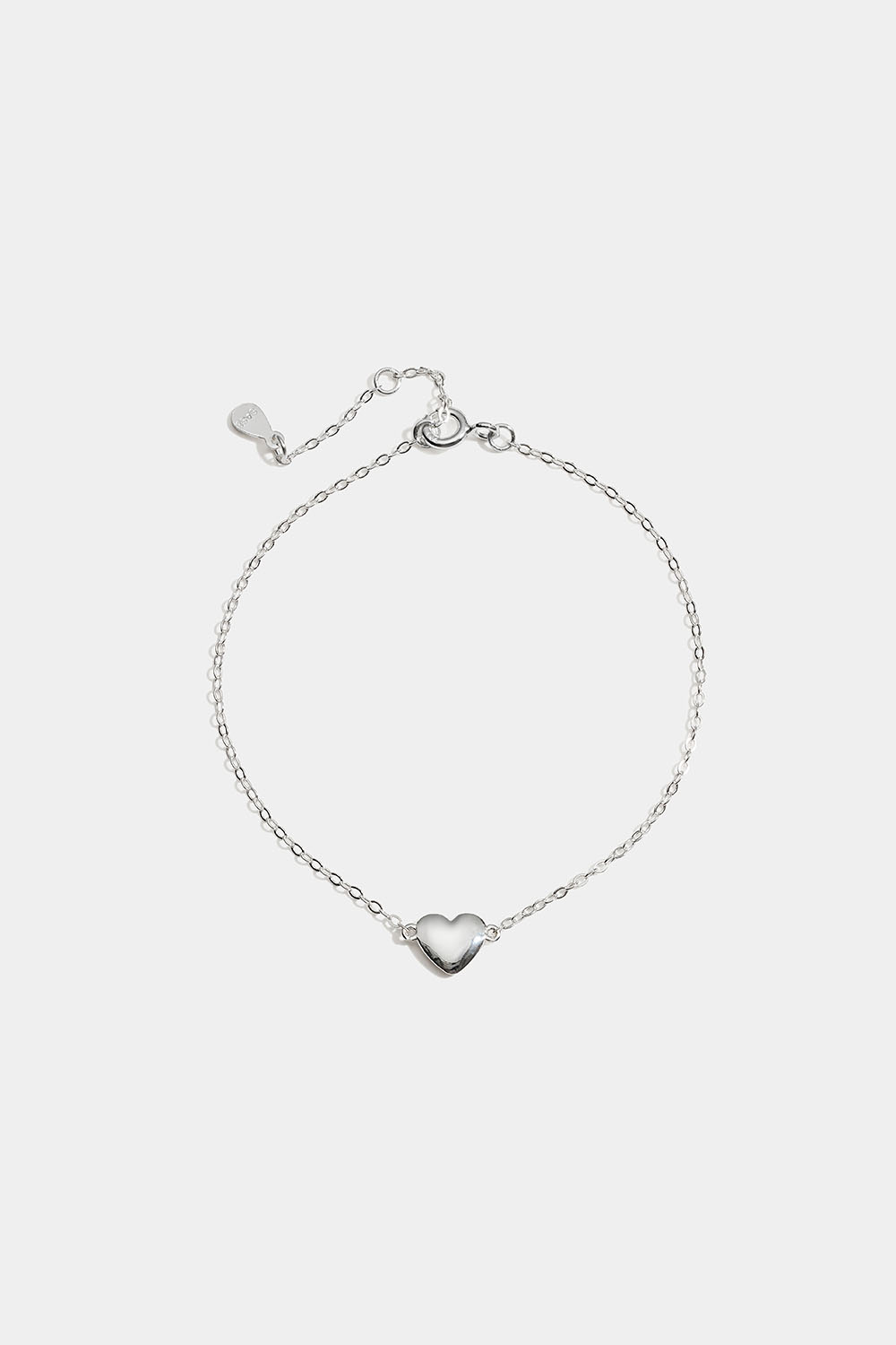 Armbånd i ægte sølv med hjerte i gruppen Ægte sølv / Sølvarmbånd hos Glitter (551001211000)
