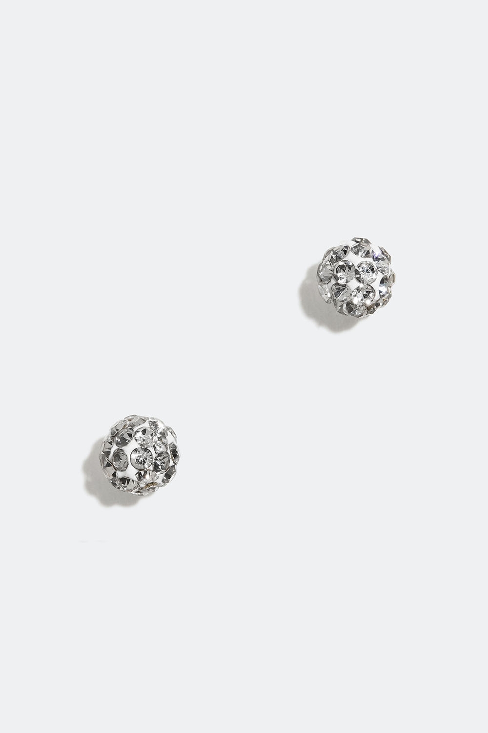 Runde øreringe i ægte sølv med kubisk zirkonia i gruppen Ægte sølv / Sølvøreringe / Ørestikker i ægte sølv hos Glitter (553002901001)