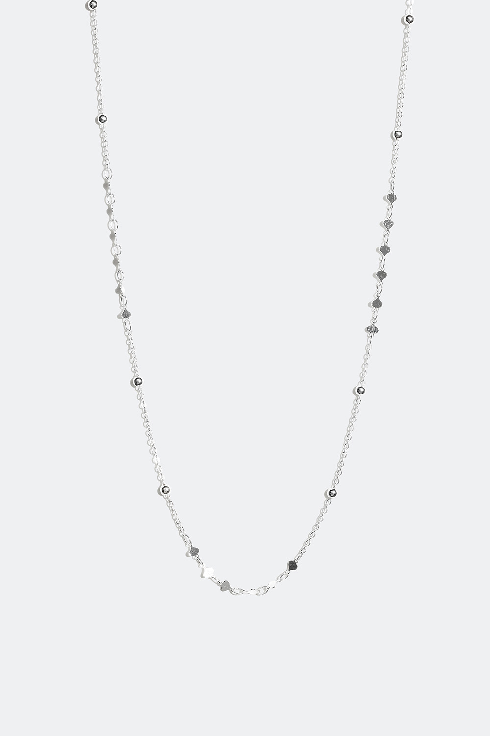 Halskæde i ægte sølv med detaljeret kæde i gruppen Ægte sølv / Sølvhalskæder hos Glitter (55400001)
