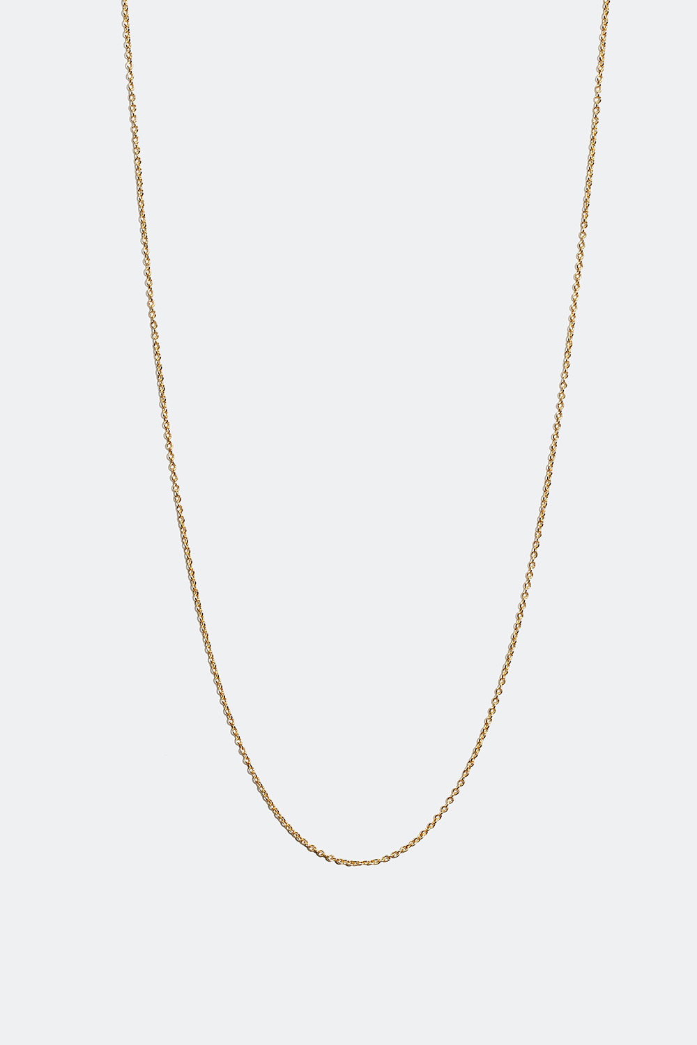 Smal halskæde forgyldt med 18 k guld, 55 cm i gruppen Smykker / Halskæder / Kæder hos Glitter (554000382060)