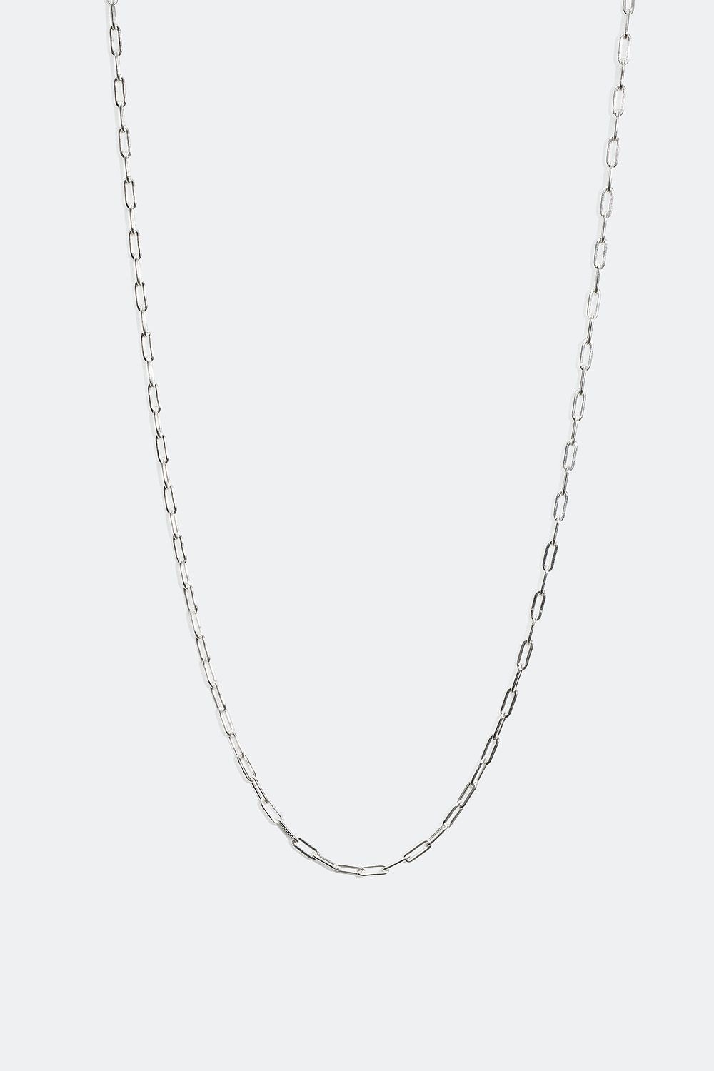 Kædehalskæde med ovale led i ægte sølv i gruppen Ægte sølv / Sølvhalskæder / Kæder i ægte sølv hos Glitter (554000391000)