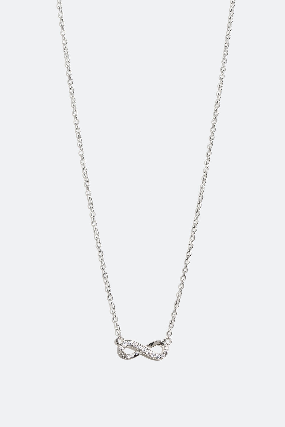Halskæde i sterling sølv med infinity-symbol i gruppen Ægte sølv / Sølvhalskæder / Halskæder i ægte sølv med vedhæng hos Glitter (554000881001)