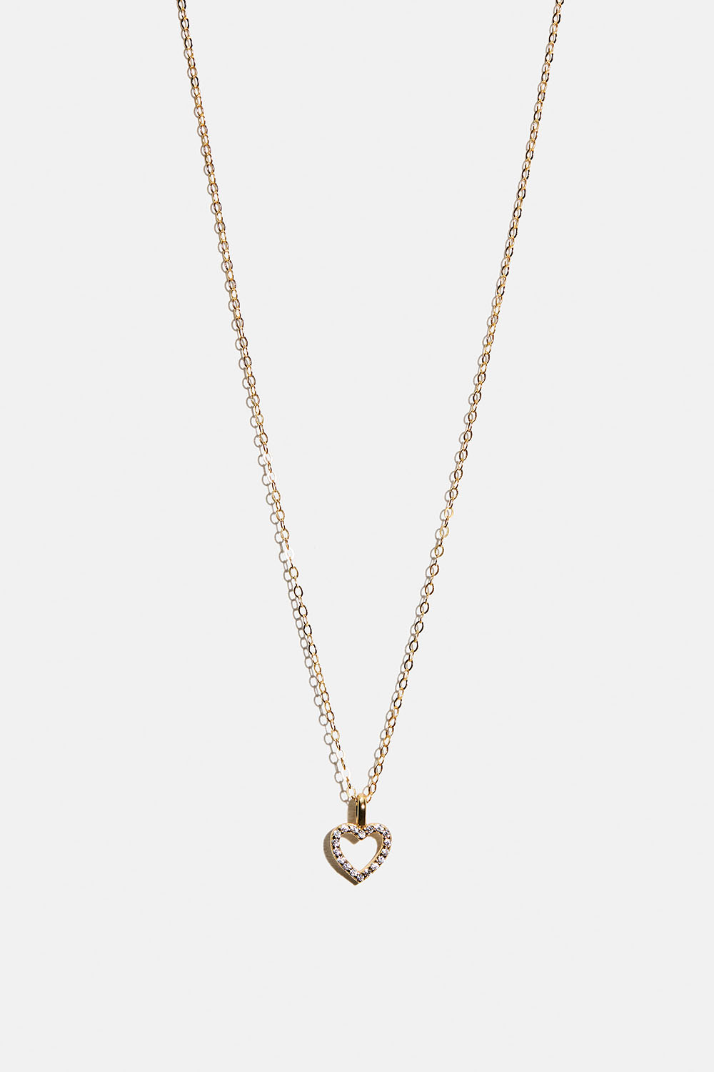 Halskæde i 18 karat forgyldt ægte sølv med struktureret blomst i gruppen Guldbelagt ægte sølv / Guldbelagte halskæder hos Glitter (554004242002)