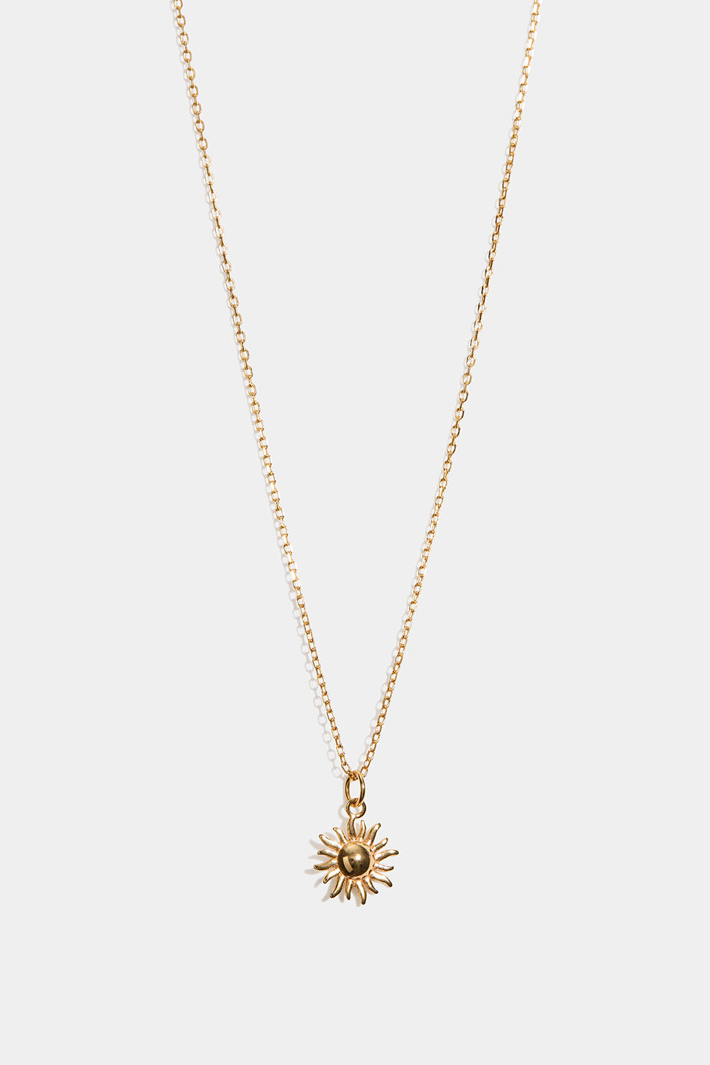 Halskæde i 18k forgyldt ægte sølv med sol i gruppen Guldbelagt ægte sølv / Guldbelagte halskæder hos Glitter (554004352002)