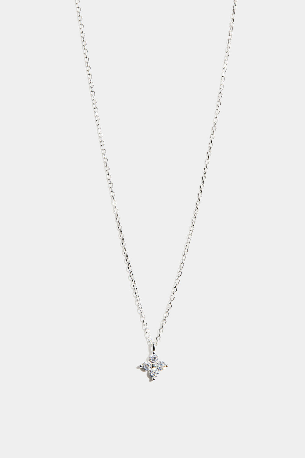 Halskæde i ægte sølv med vedhæng af kubisk zirkonia i gruppen Ægte sølv / Sølvhalskæder / Halskæder i ægte sølv med vedhæng hos Glitter (554004361001)