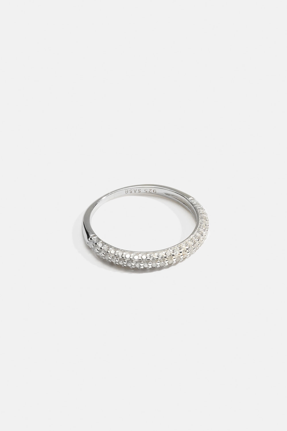 Rund ring i ægte sølv med kubisk zirkonia i gruppen Store week / hos Glitter (5560009510)