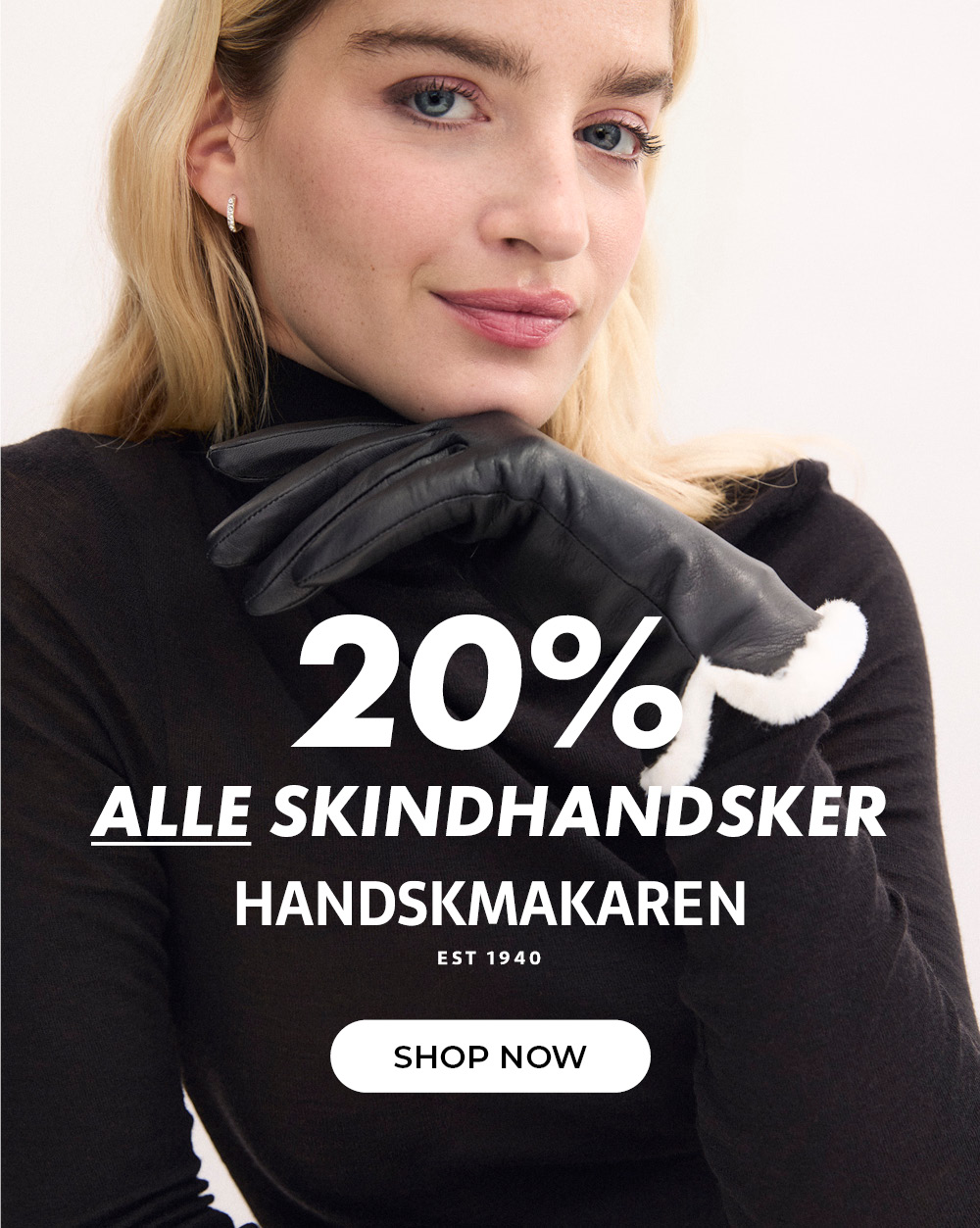 20% alle skindhandsker