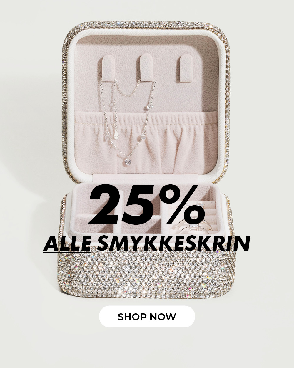 25% alle smykkeskrin