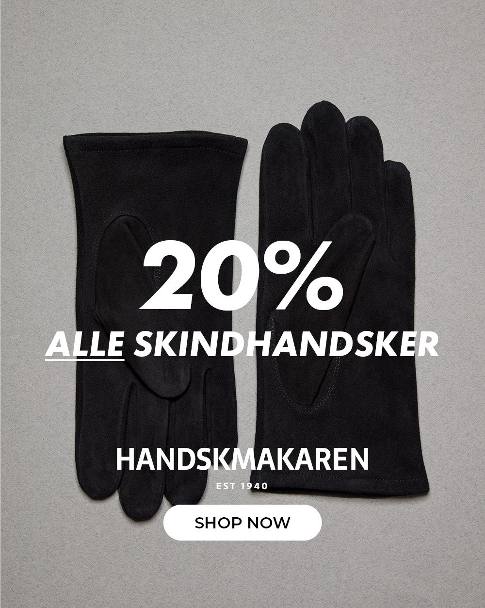 20% alle skindhandsker