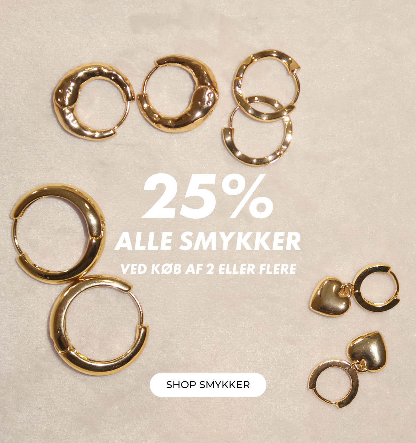 25% alle smykker - ved køb af 2 eller flere