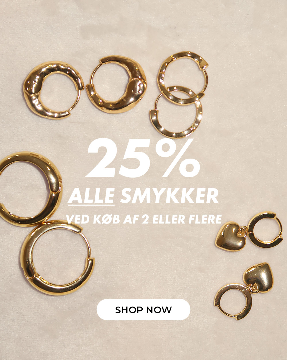 25% alle smykker - ved køb af 2 eller flere