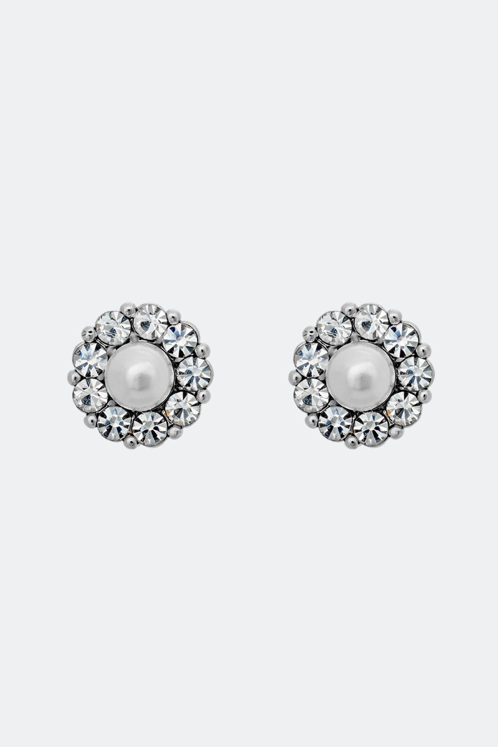 Petite Miss Sofia pearl earrings - Crystal (Silver)