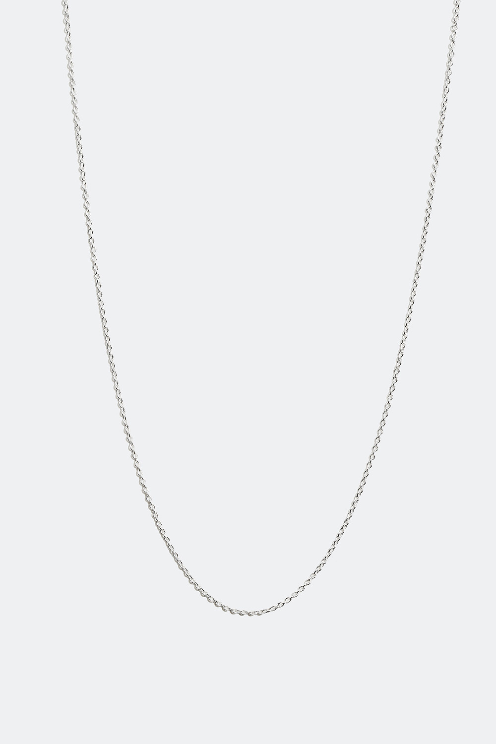 Smal halskæde i ægte sølv, 45 cm