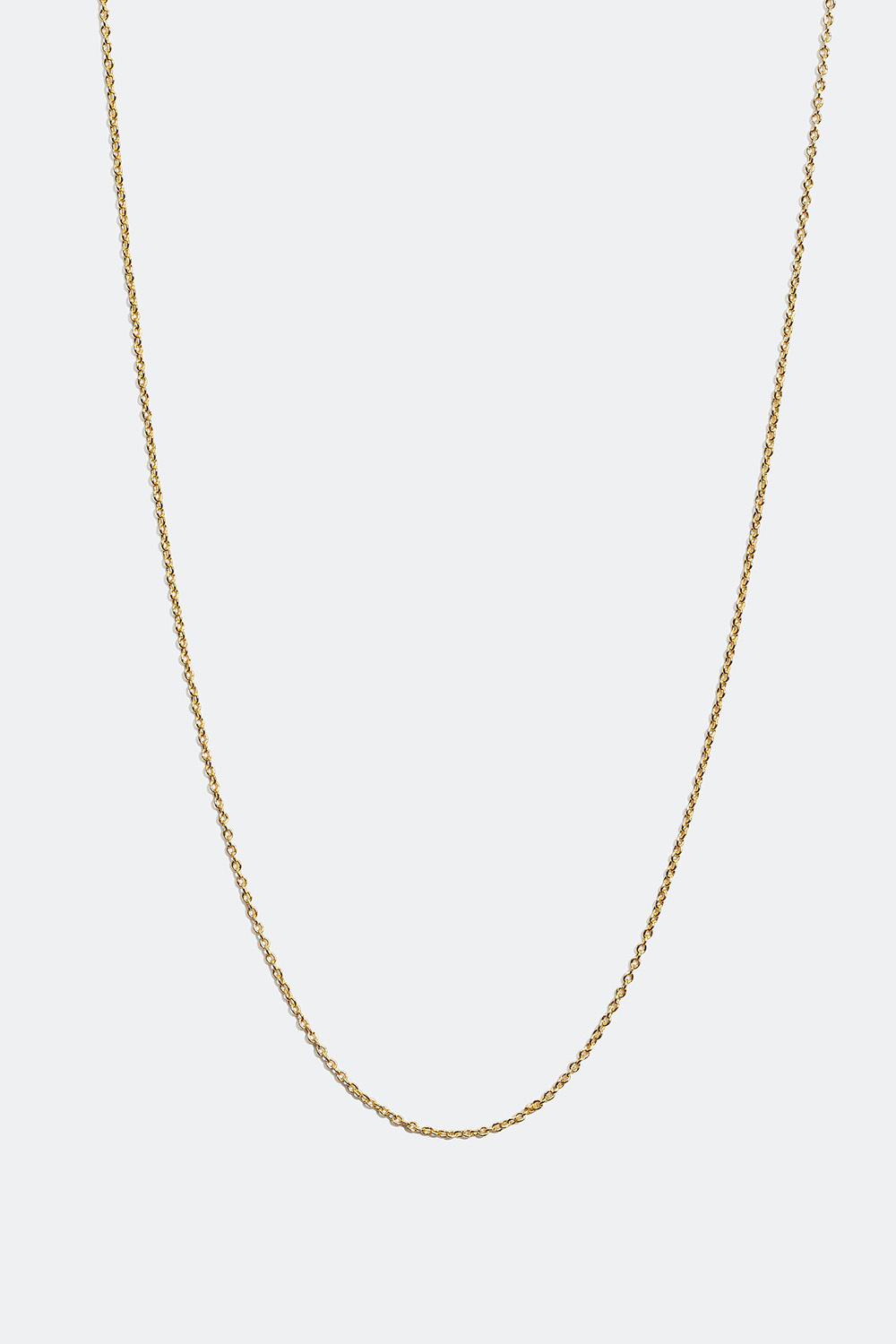 Smal halskæde forgyldt med 18 karat guldplet, 45 cm