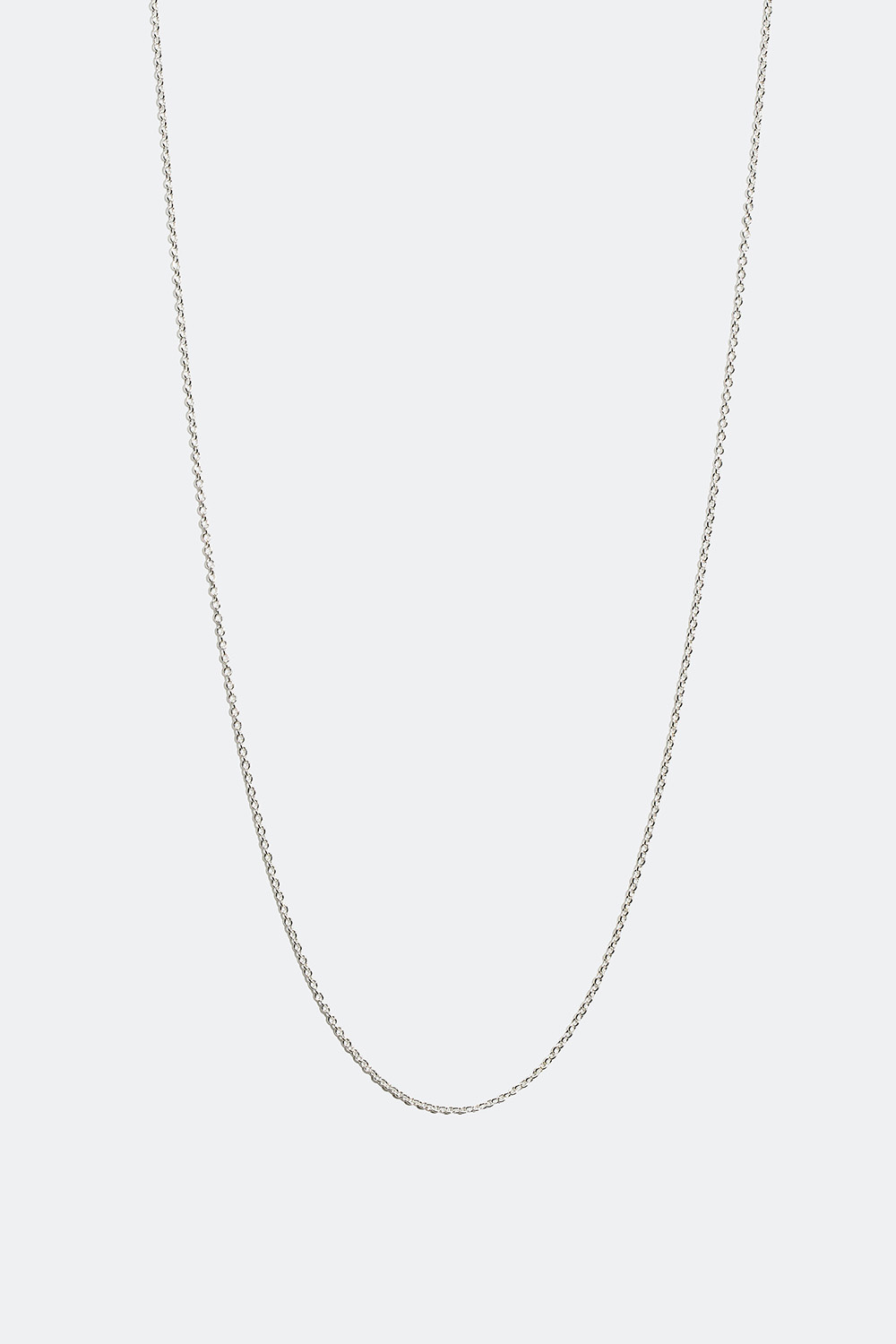 Smal halskæde i ægte sølv, 55 cm