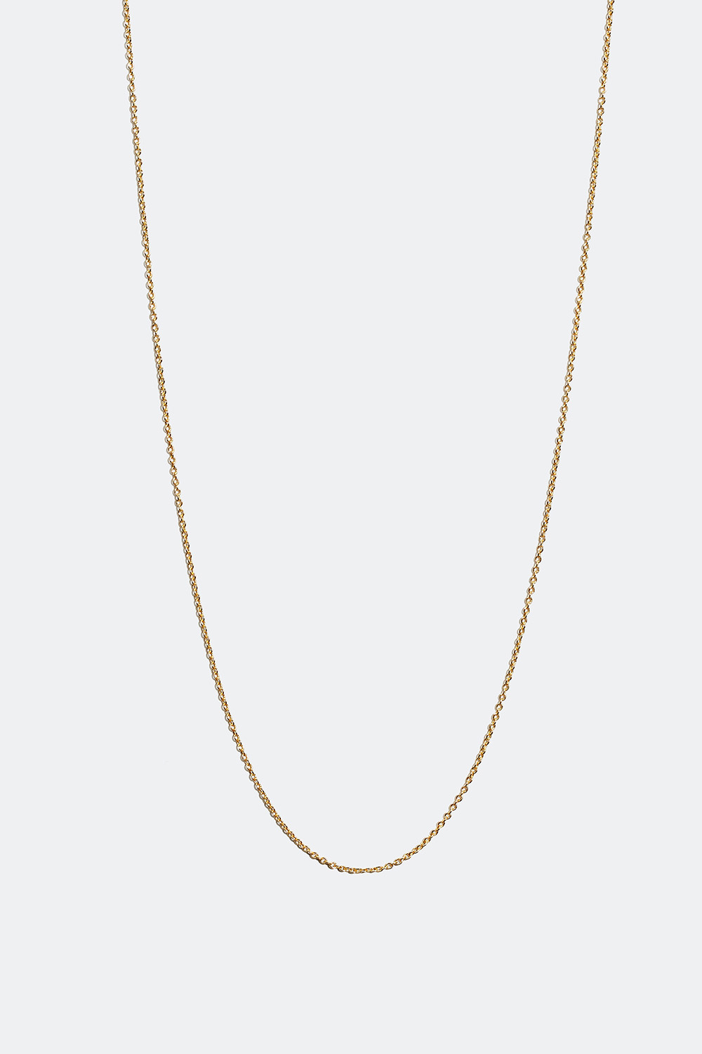 Smal halskæde forgyldt med 18 k guld, 55 cm