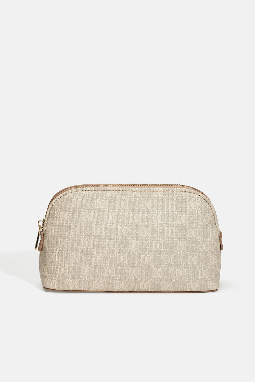 Lille, beige, mønstret toilettaske