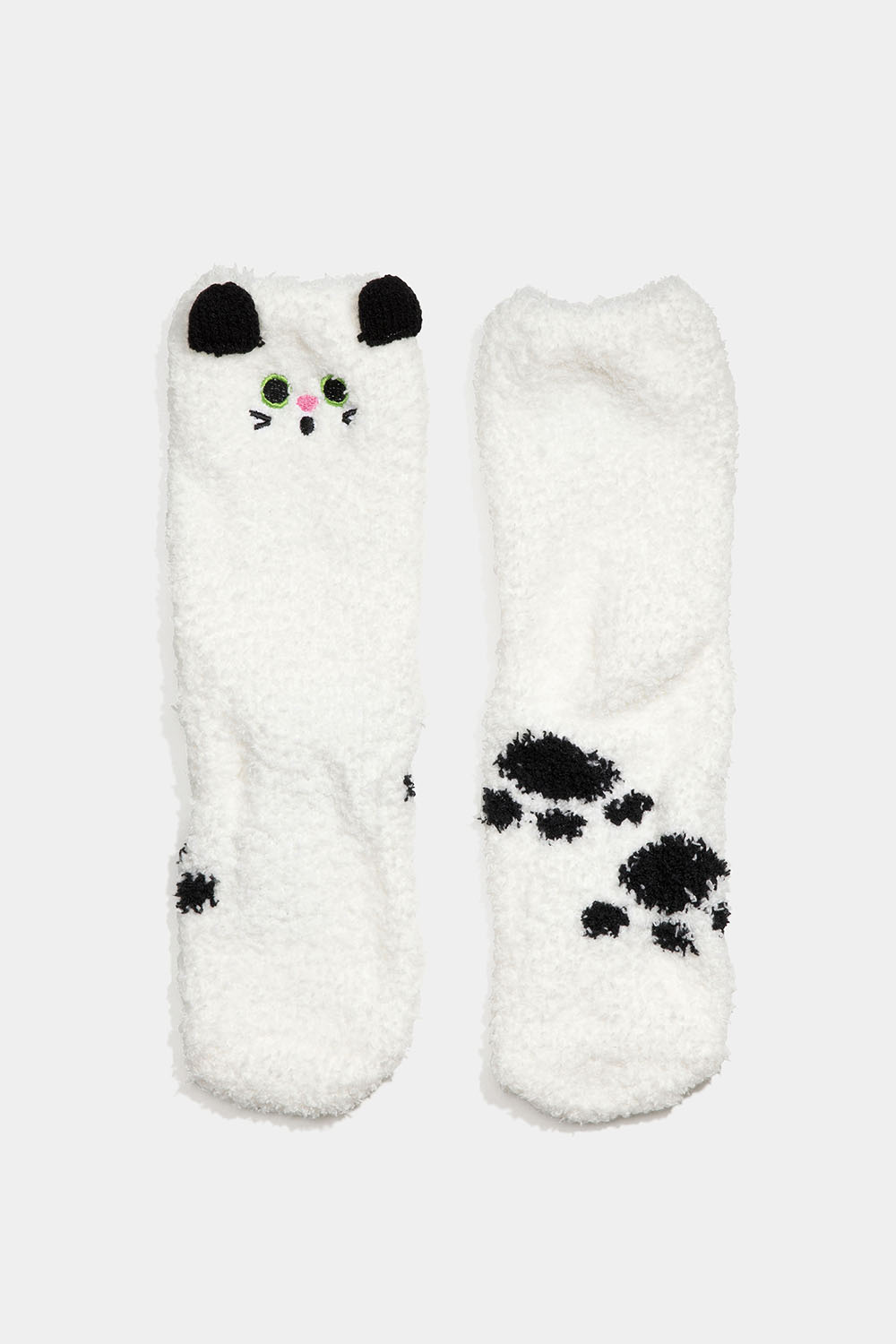 Plyssede sokker med kat