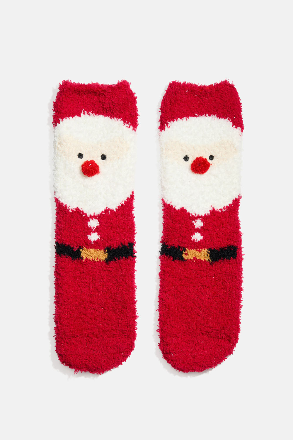 Plyssede sokker med nisse