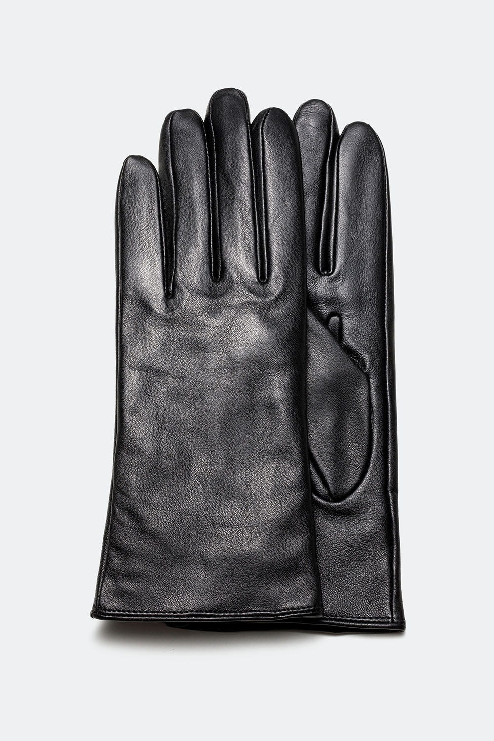 Sorte skindhandsker med touch-funktion