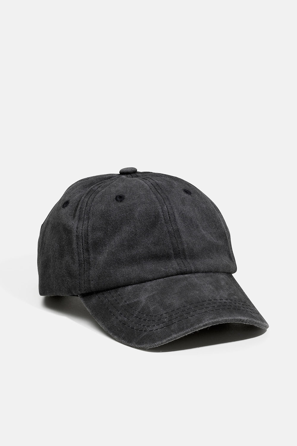 Sort stenvasket kasket