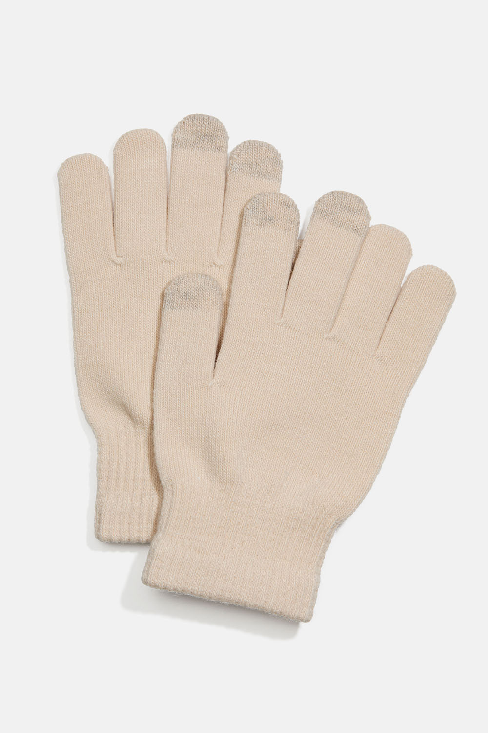 Beige handsker med touchfuntion