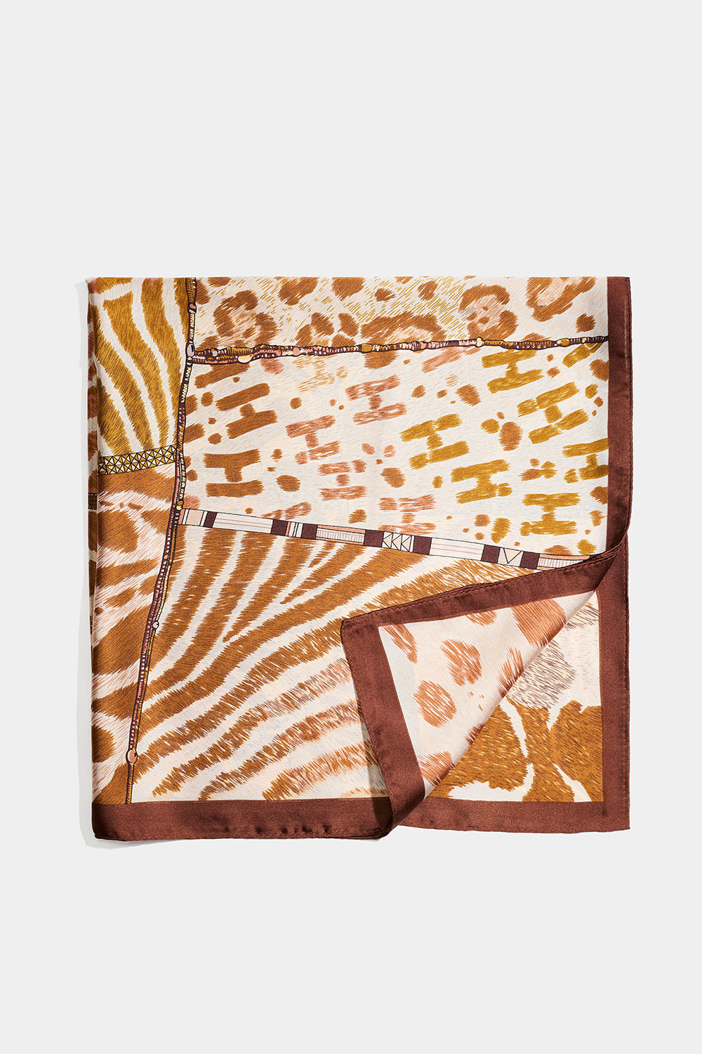 Satintørklæde med dyreprint