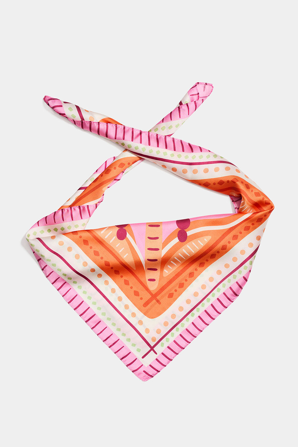 Scarf med palme- og blomstermotiv