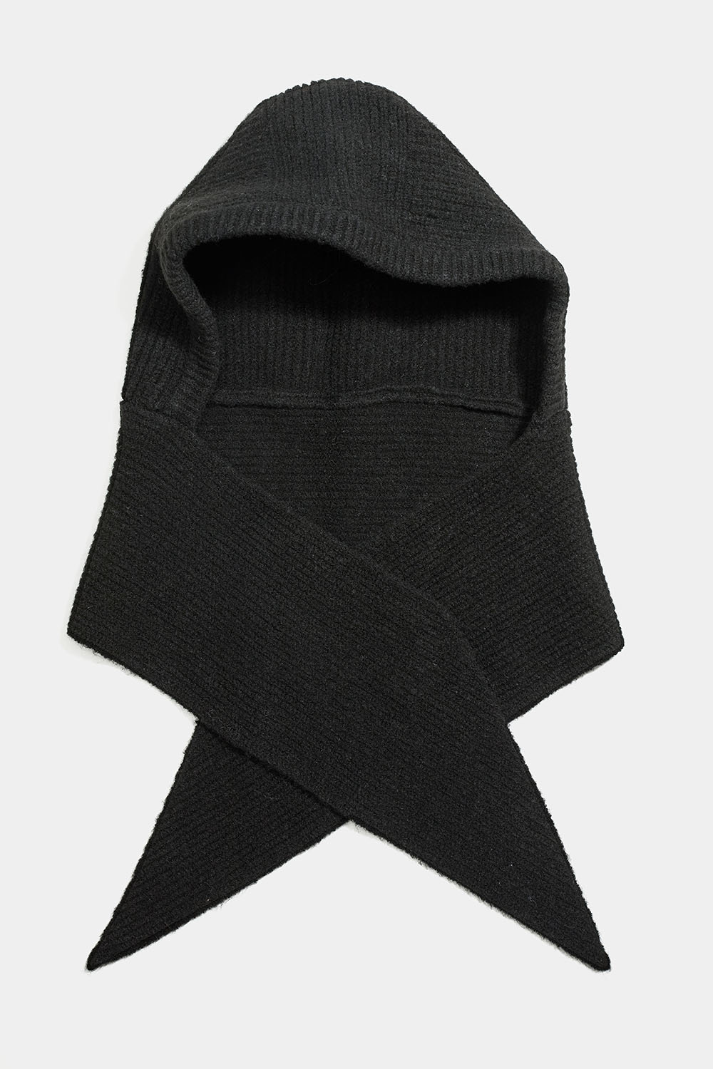 Sort balaclava med tørklæde