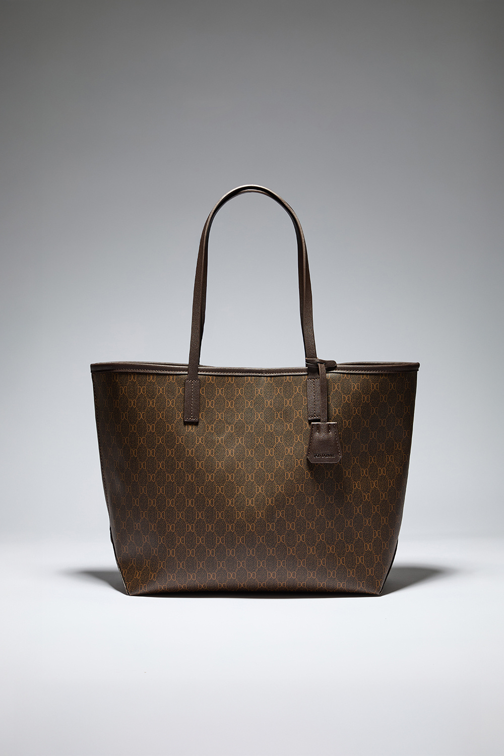 Brun mønstret tote bag