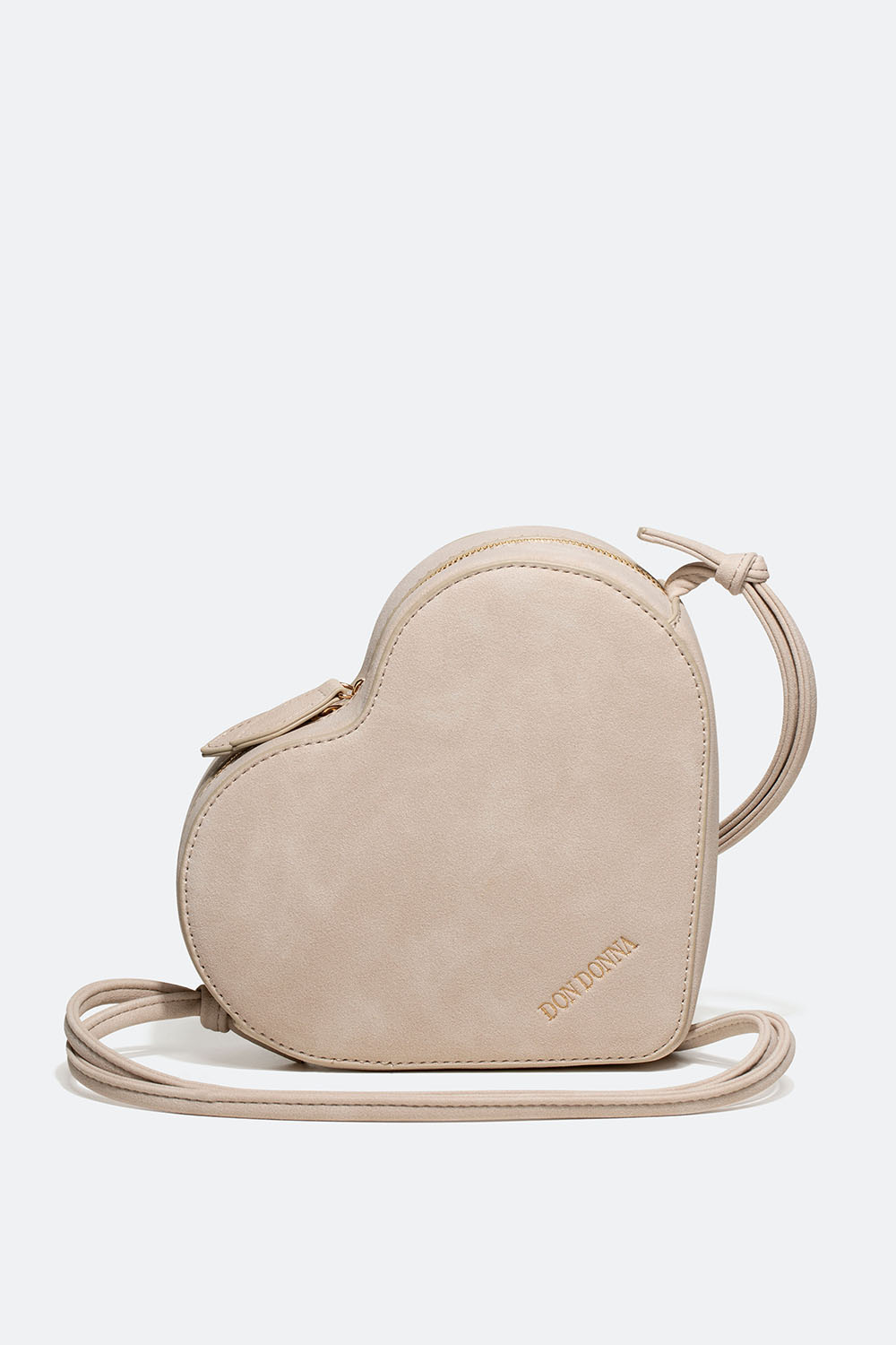 Beige hjerteformet taske