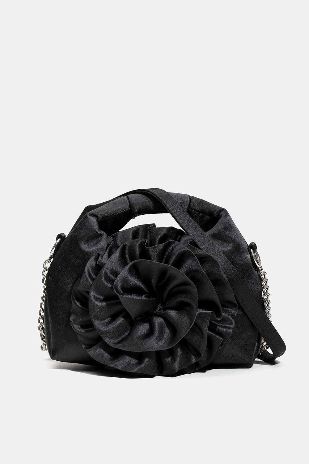 Sort taske med blomst