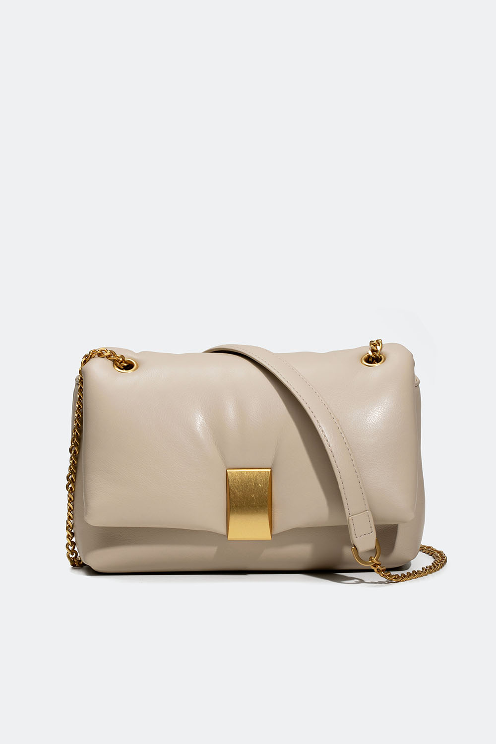 Beige taske i polstret design