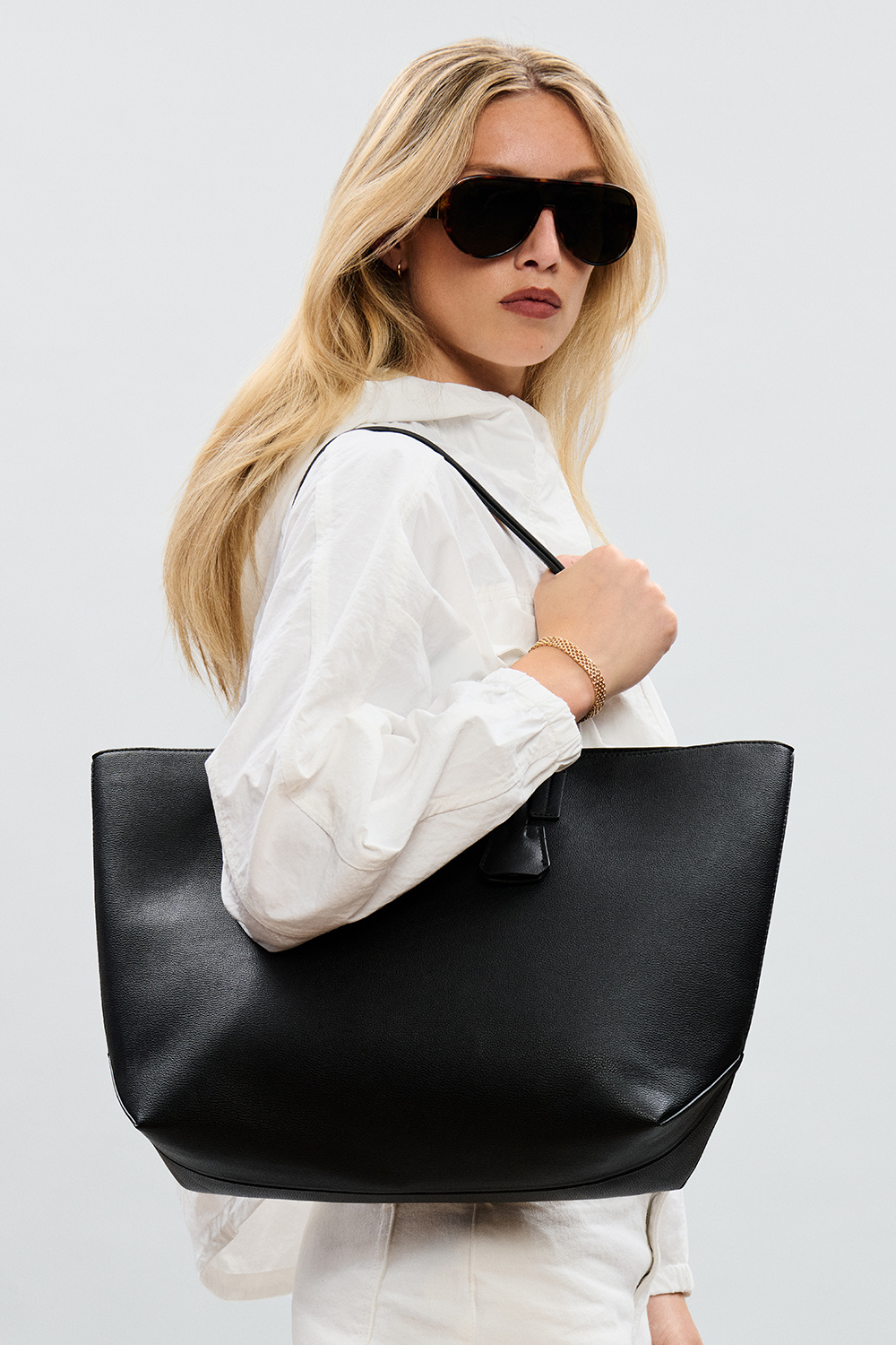 Stor, sort totebag