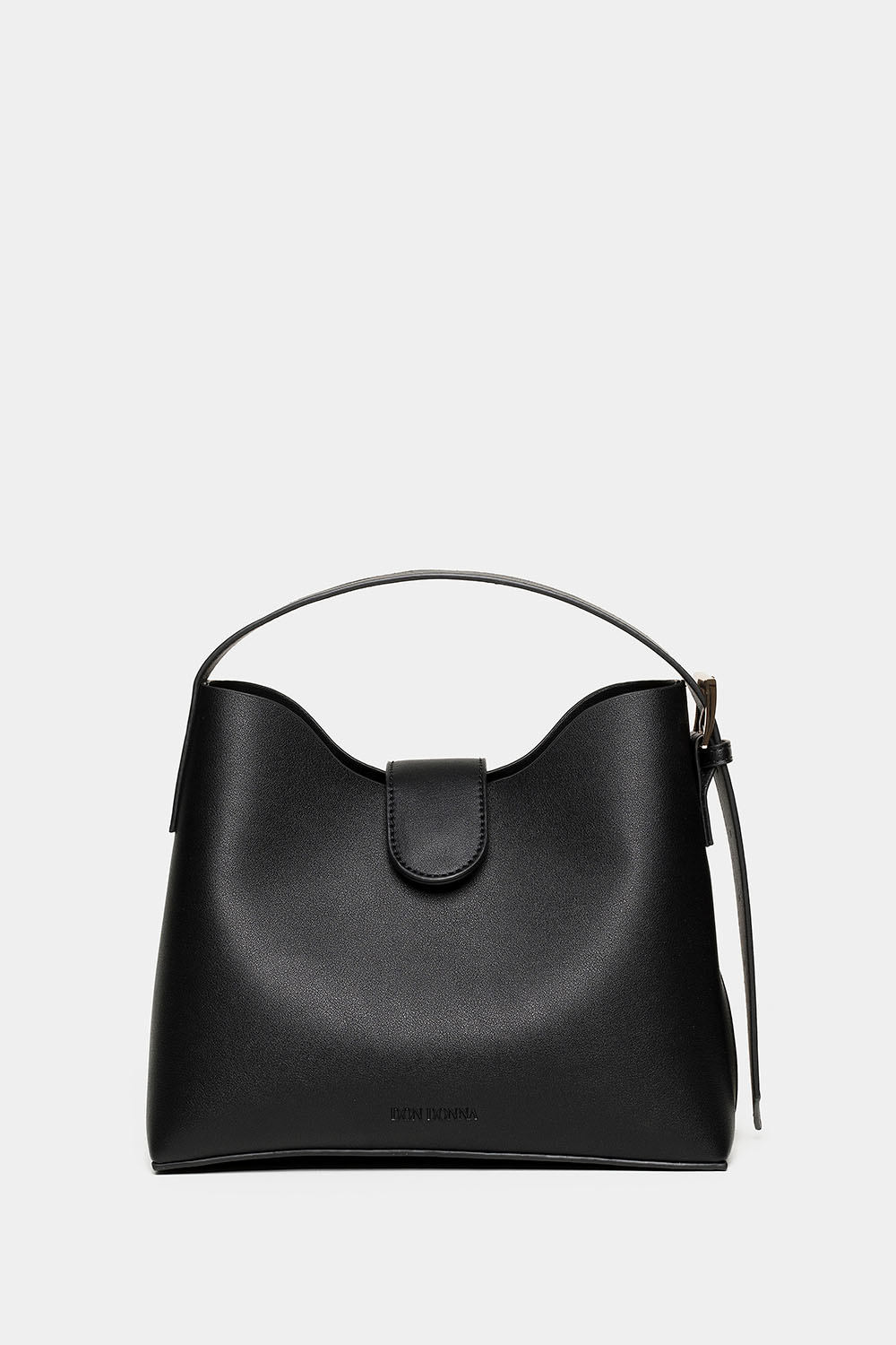 Sort taske med bred skulderrem