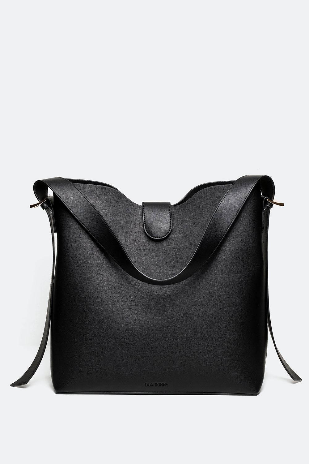 Sort taske med justerbar skulderrem