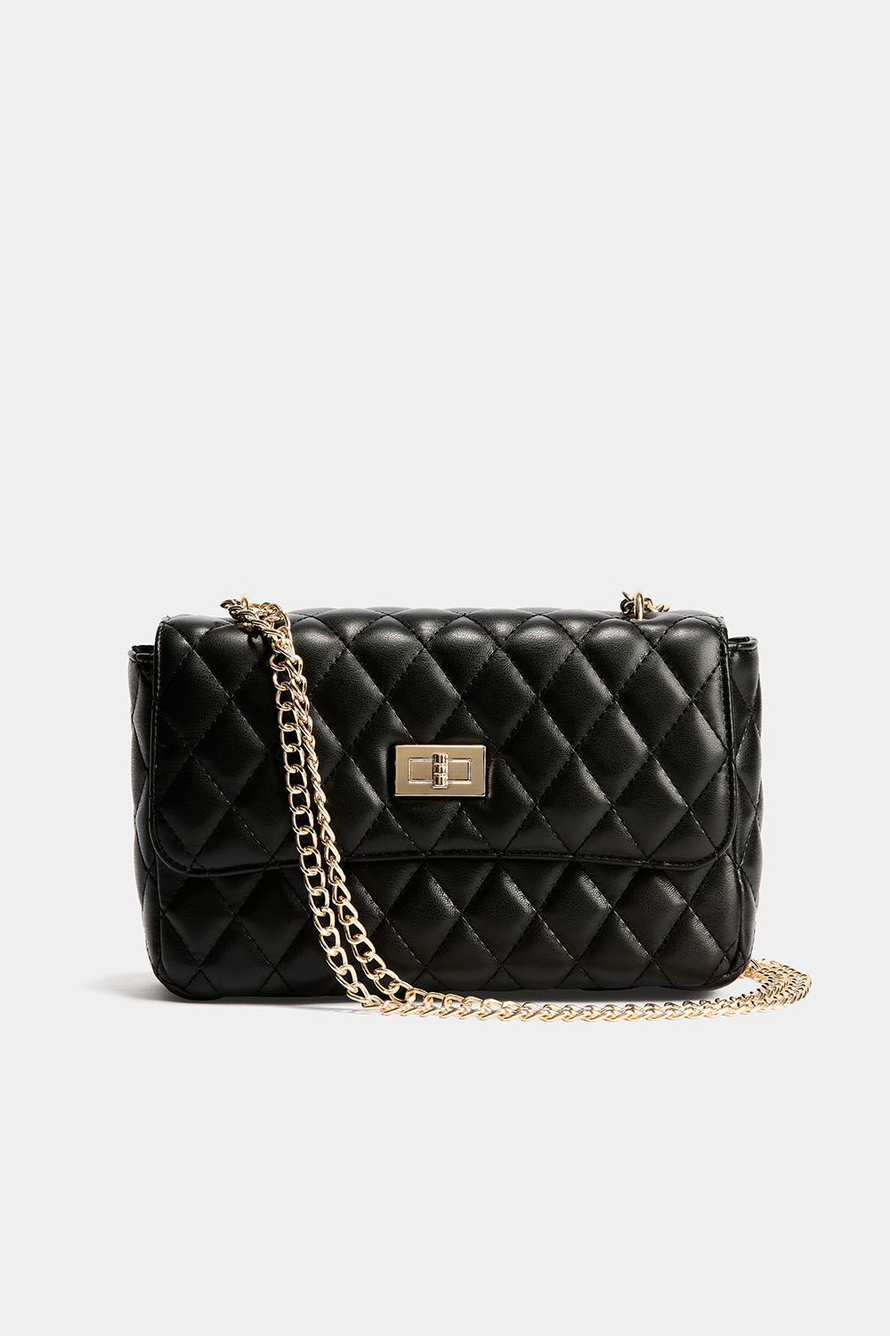 Quiltet skuldertaske med kæde