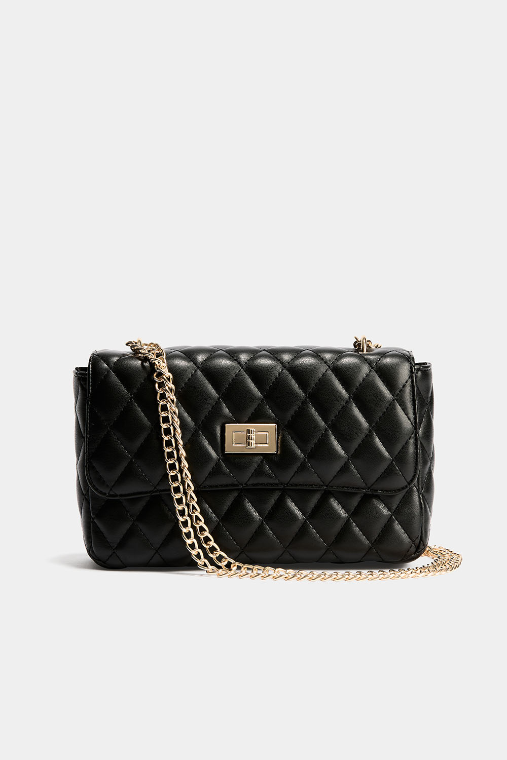 Quiltet skuldertaske med kæde