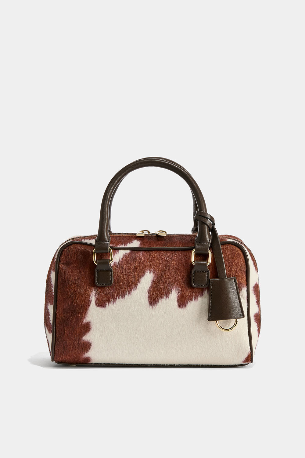 Rektangulær taske i imiteret okselæder