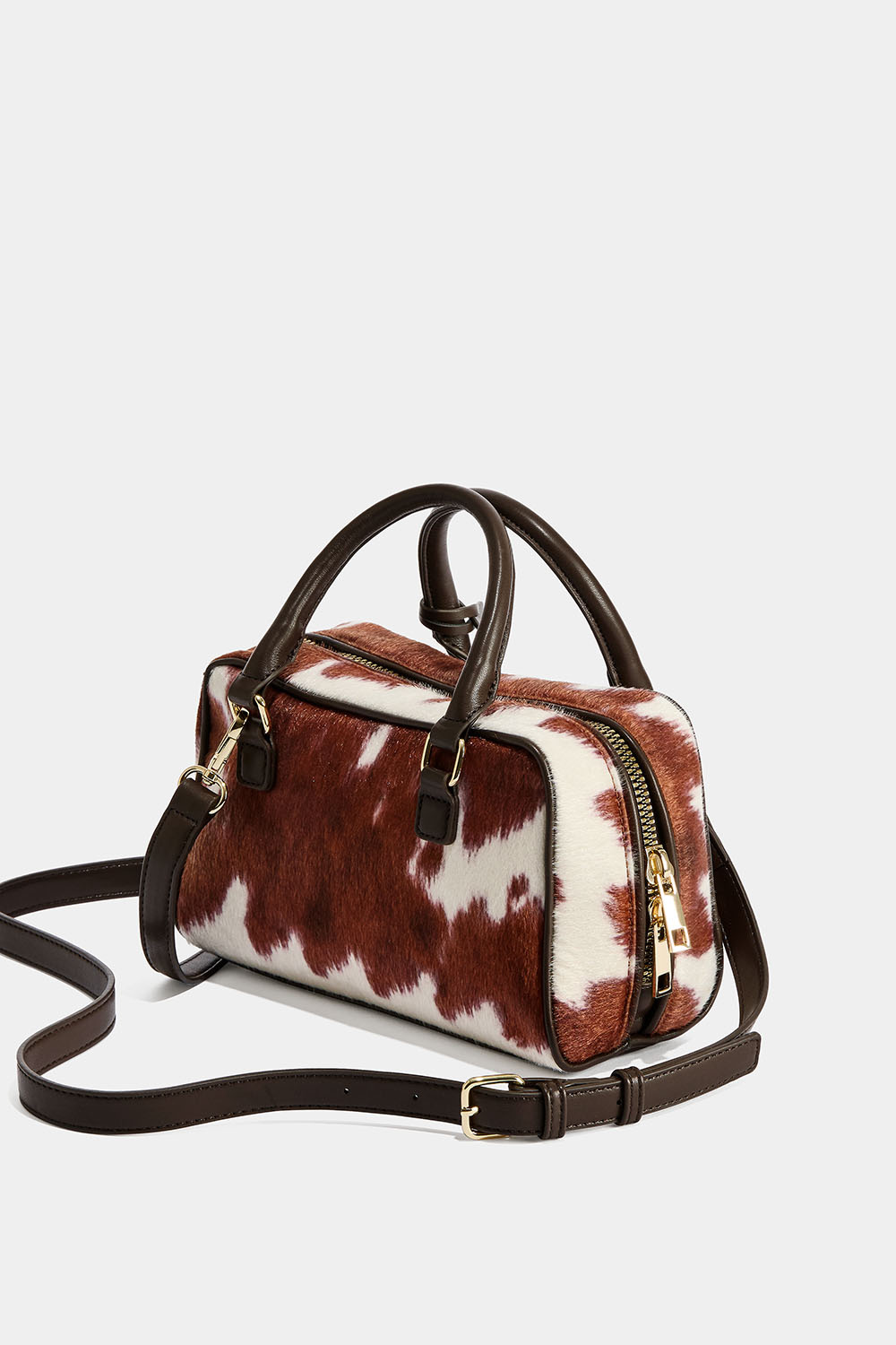 Rektangulær taske i imiteret okselæder