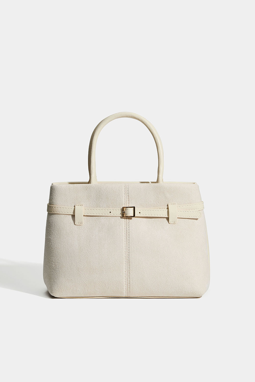 Lille, beige taske med bæltedetalje