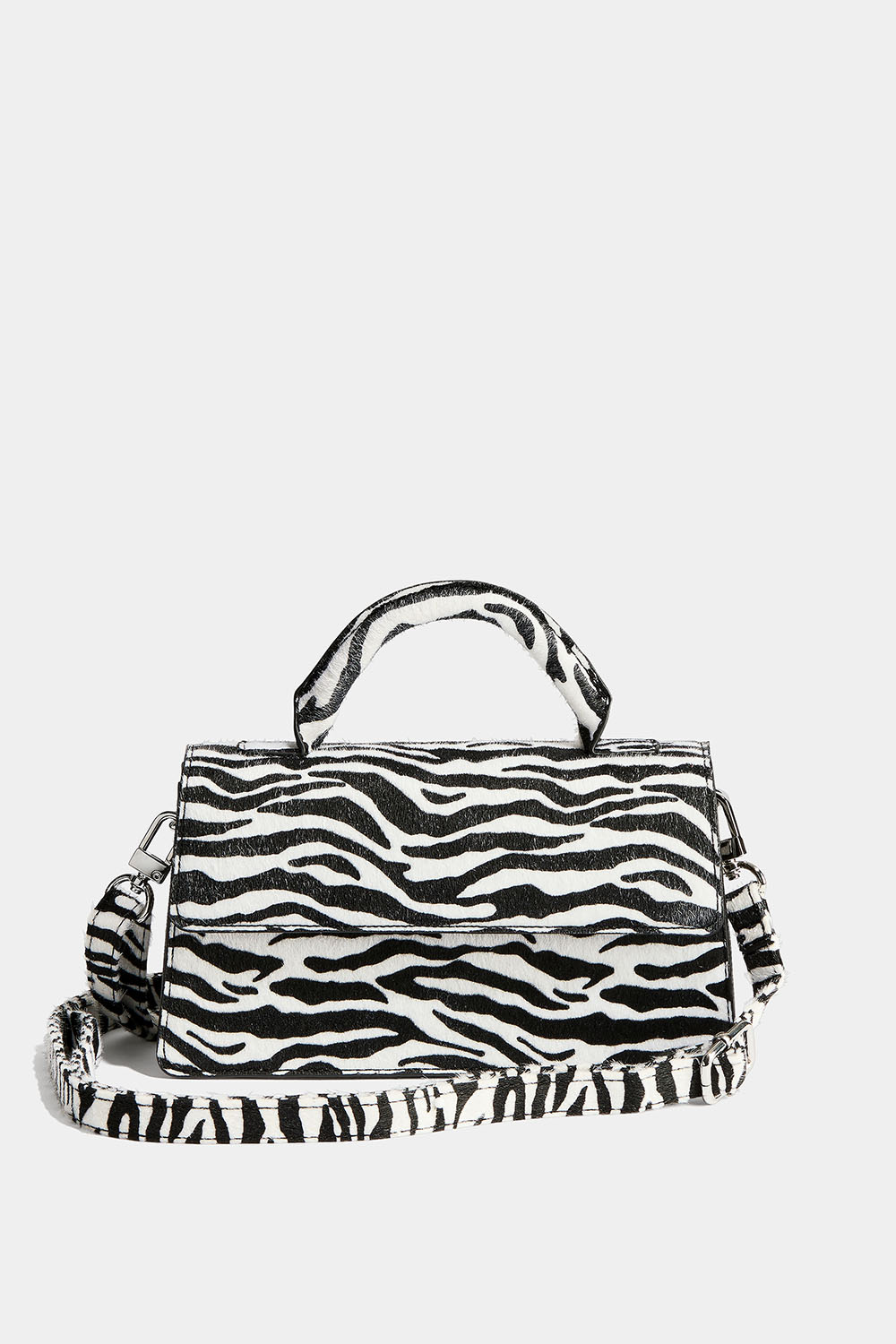 Lille, zebramønstret, rektangulær taske