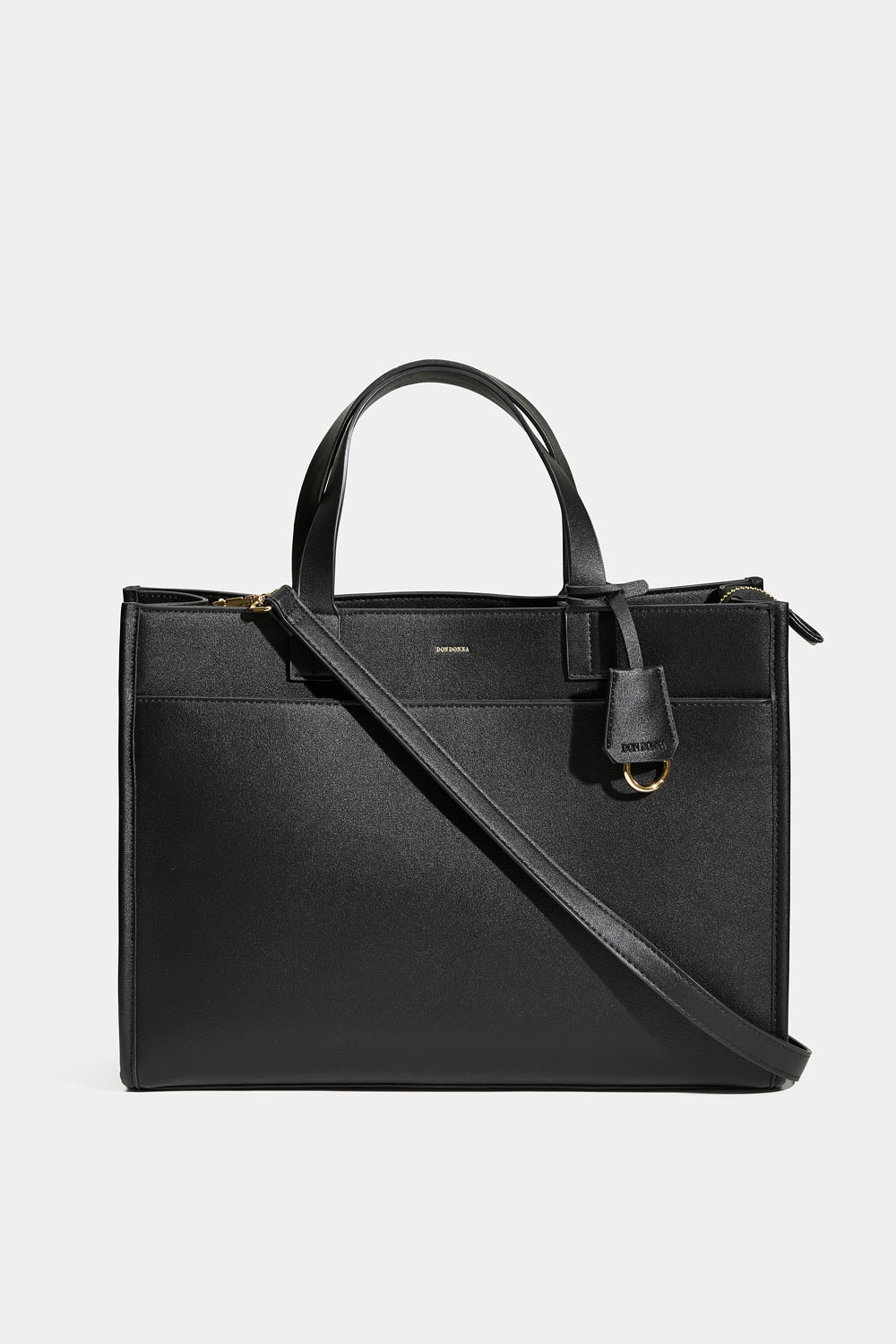 Sort håndtaske med computerrum