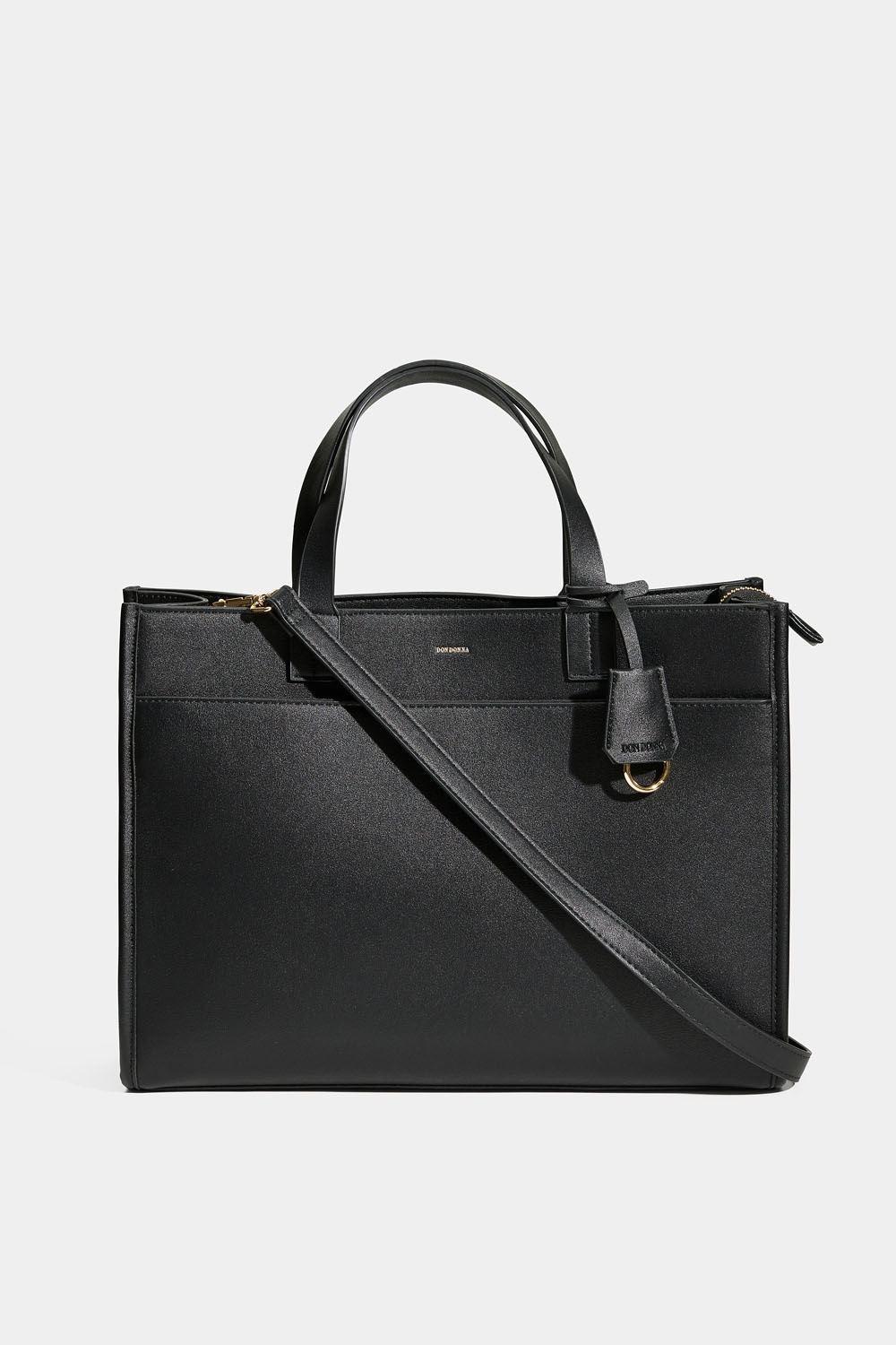 Sort håndtaske med computerrum