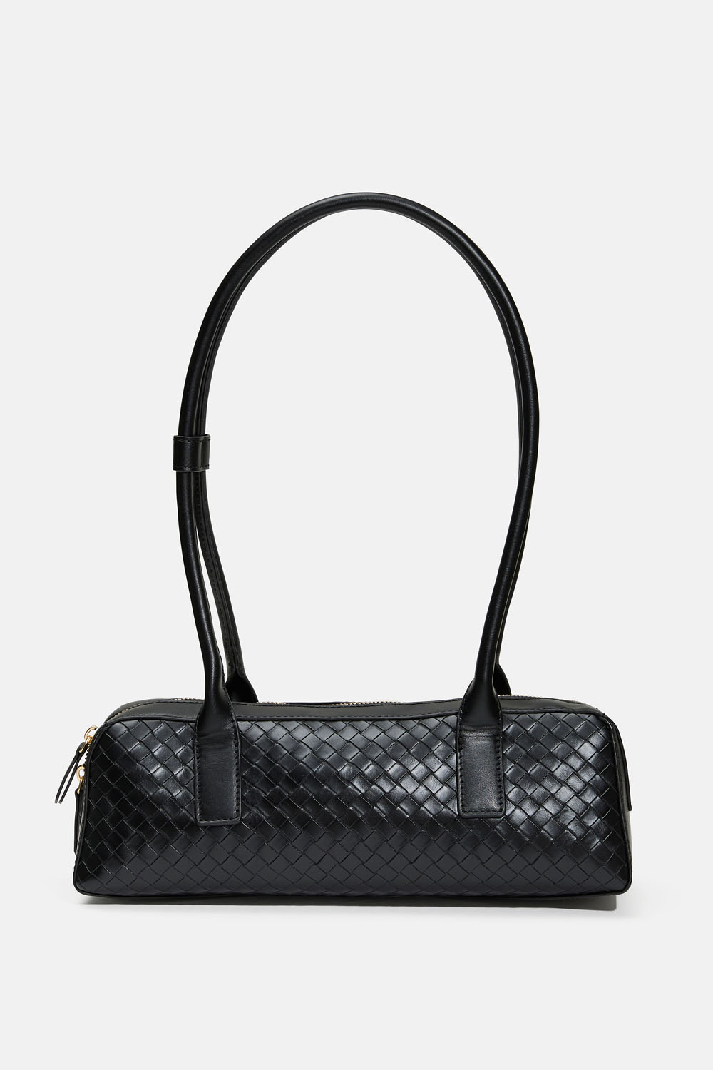 Baguette-taske med flettet struktur
