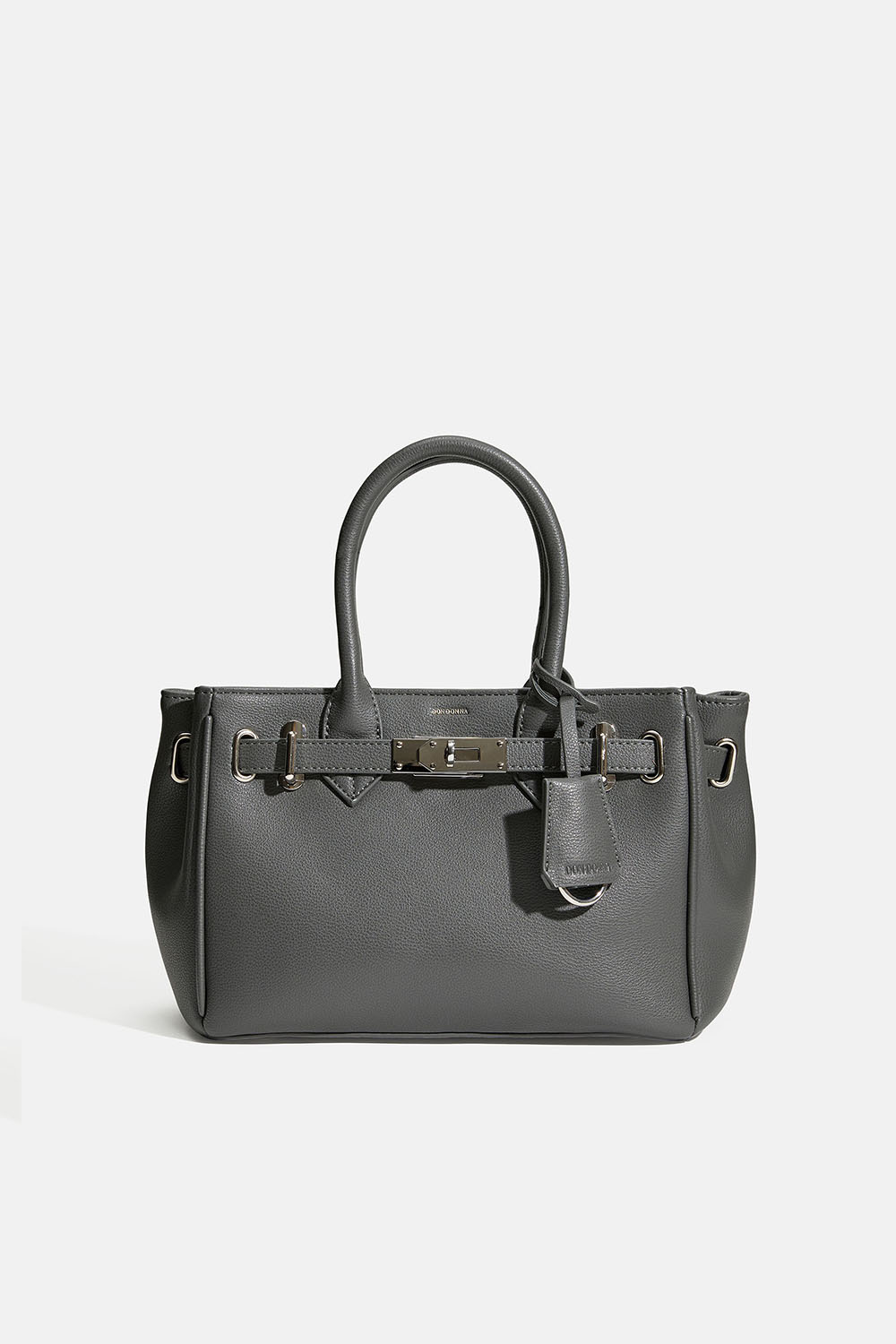 Lille grå shopper med bæltedetalje