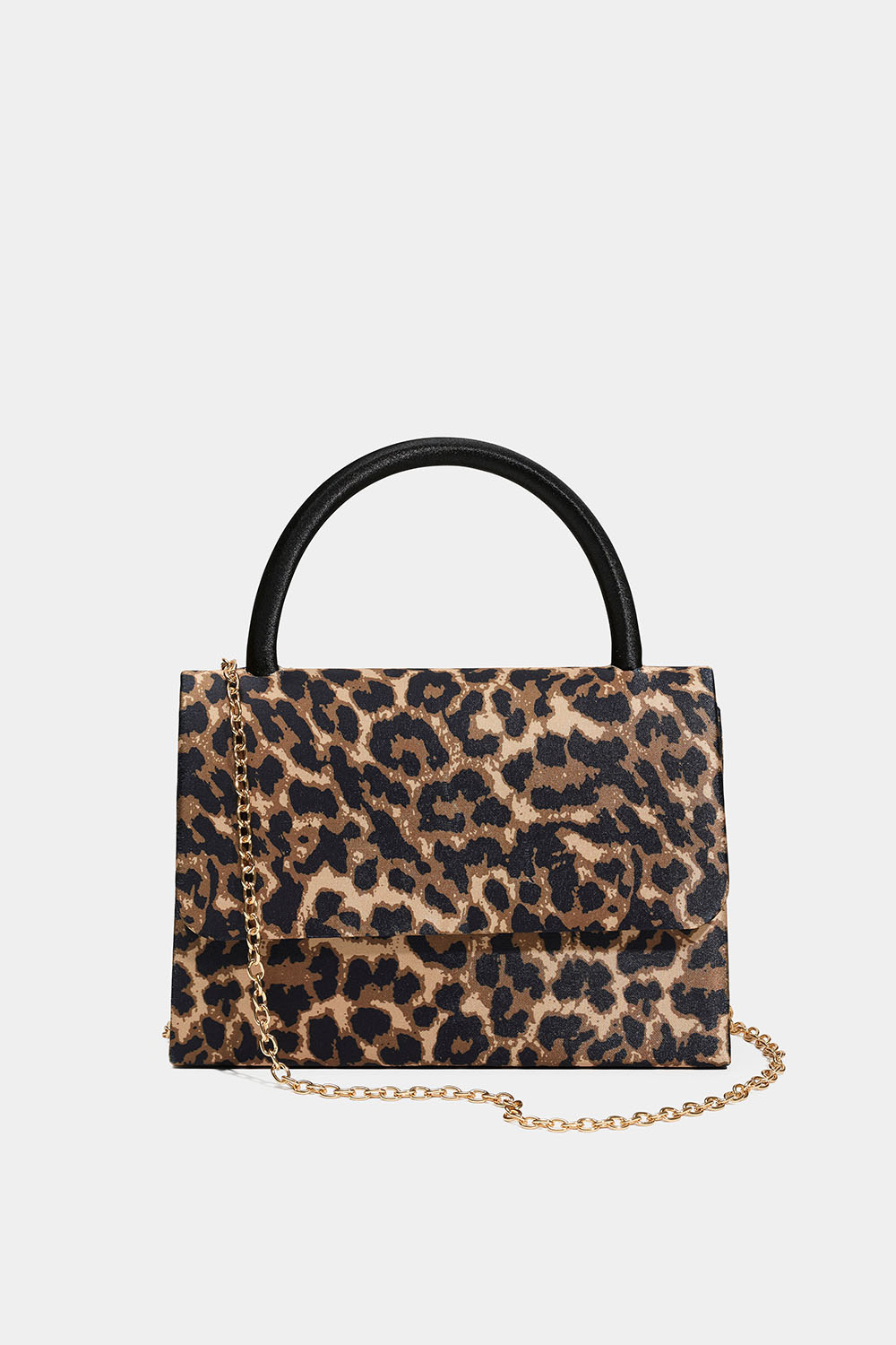 Leopardprintet taske med kæde
