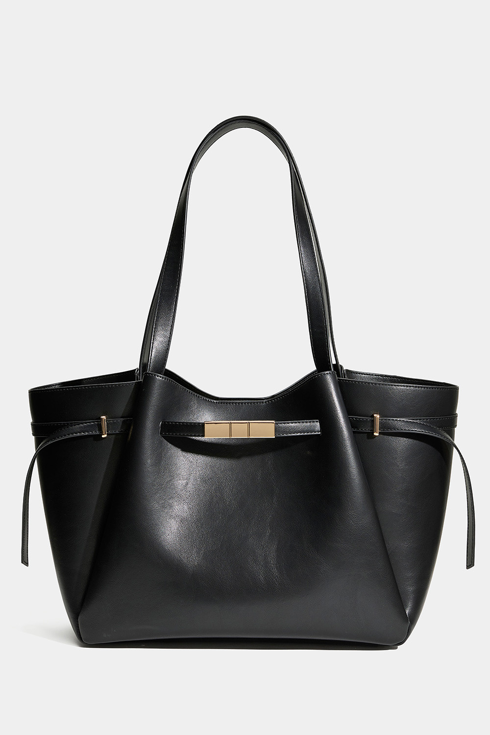 Sort shopper med gulddetaljer