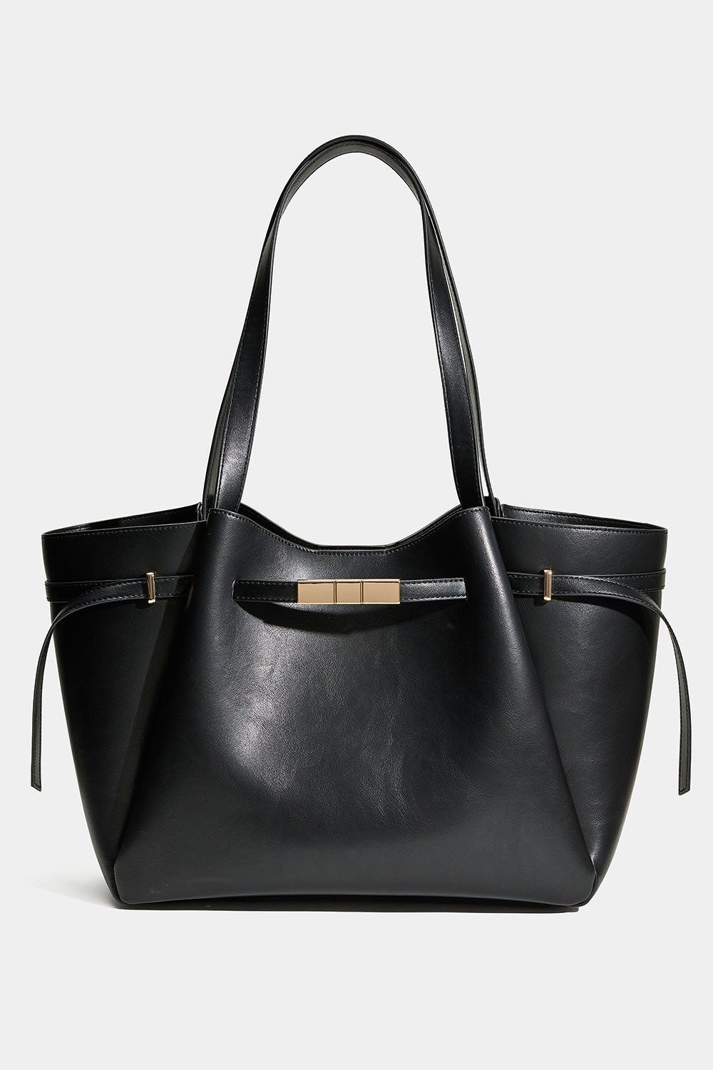 Sort shopper med gulddetaljer