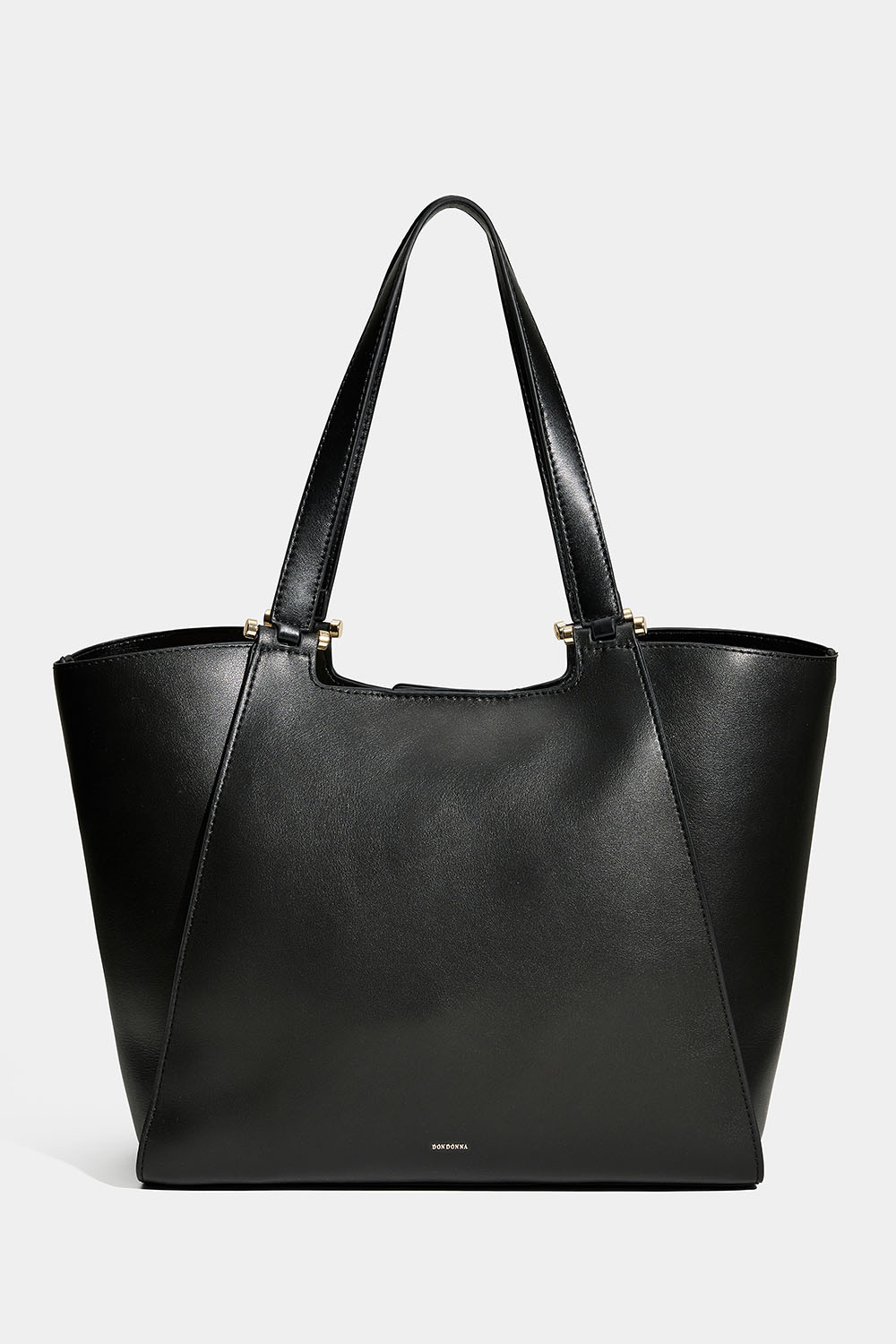 Sort taske med dobbelt skulderrem